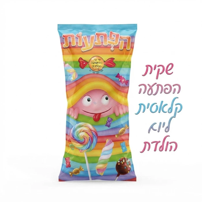 שקית הפתעה ממתקים קלאסית ליום הולדת