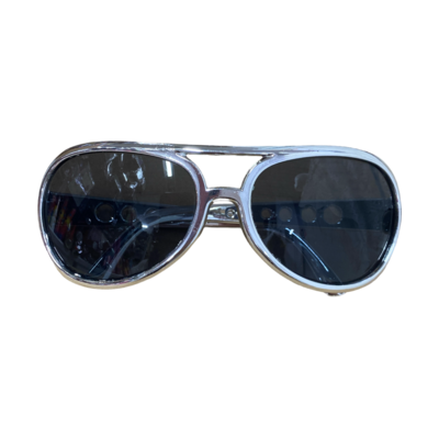 משקפיים אלביס פרסלי צבע כסף- פורים