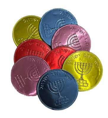 מטבע שוקולד ענק כ-7.5 ס"מ בצבעים- מחיר ליחידה, צבע אקראי