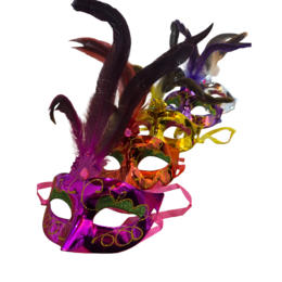 מסכה קרנבל 20*15 ס"מ- מחיר ליחידה, צבע אקראי