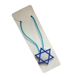 שרשרת סיליקון דגל ישראל עם אורות דגם אקראי-אביזרים ליום העצמאות