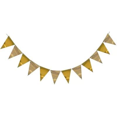 שרשרת דגלונים מעוצבים- זהב