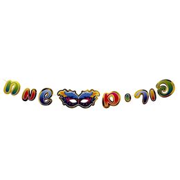 שרשרת באנר אותיות גדולה פורים שמח מסכה