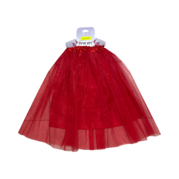 חצאית טוטו 70 ס"מ אדומה 2 שכבות עם בטנה ומותן 55- פורים