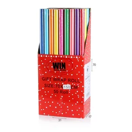 גליל נייר עטיפה צבעוני 150 ס"מ- מחיר ליחידה, צבע אקראי