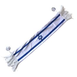 חדש ובלעדי! צעיף דגל ישראל להצמדה לשמשת הרכב כ-51*8 ס"מ