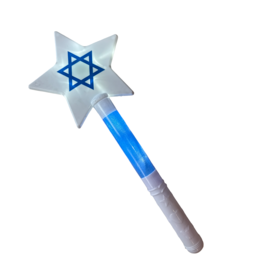 שרביט אורות כוכב ליום העצמאות אור לבן כ-38 ס"מ