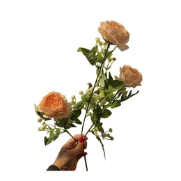 זר פרחי נוי ורד אנגלי אפרסק בהיר