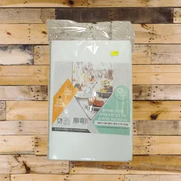 מפה לשולחן 1.30*274 מוטבעת אלבד איכותי צבע לבן