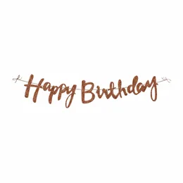 שרשרת קישוט HAPPY BIRTHDAY רוז גולד