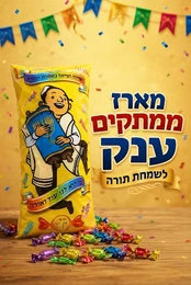 שקית ממתקים ענקית C מארז מוכן שמחת תורה 45 ס"מ