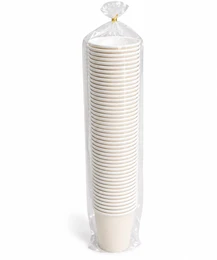 כוסות נייר שתייה חמה 8OZ צבע קרם- 50 יח'