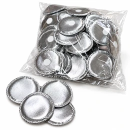 חבילת 100 פדים לחינה צבע כסף דגם 10828